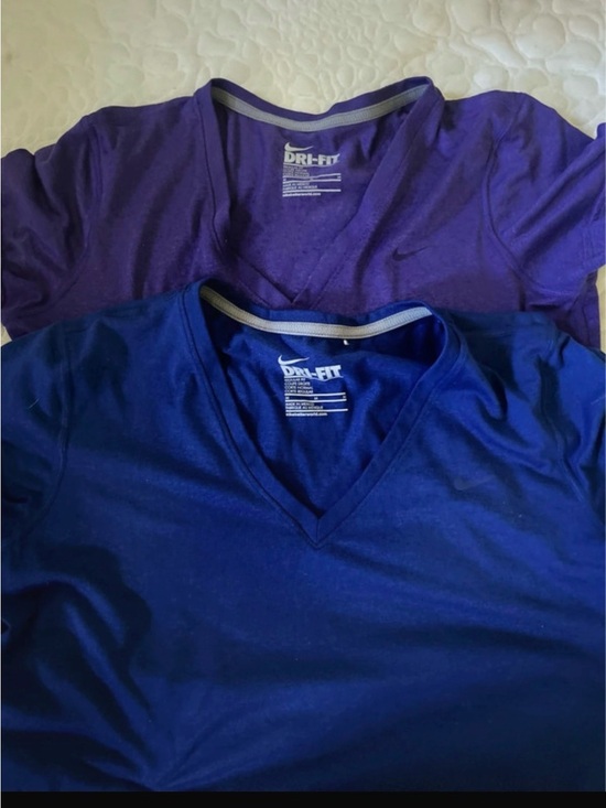 Nike Dresses & Skirts - Nike Women Dri-FIT V-Neck Tees - Purple & Blue